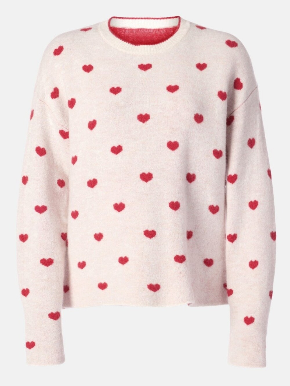 Splendid Lolly Heart Sweater Knit Crew Neck Long Sleeve Pull On Size XL